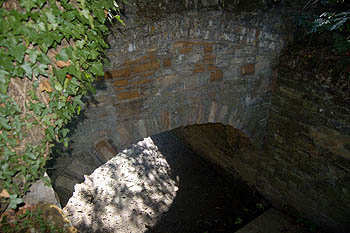 The western side of the arch of the old Mill Bridge September 2011